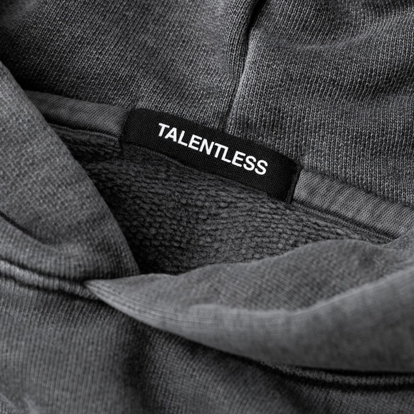 TALENTLESS by Scott Disick Fleece Hoodie Sweatshirt Steel Grey Gray Men's Small - Picture 3 of 5